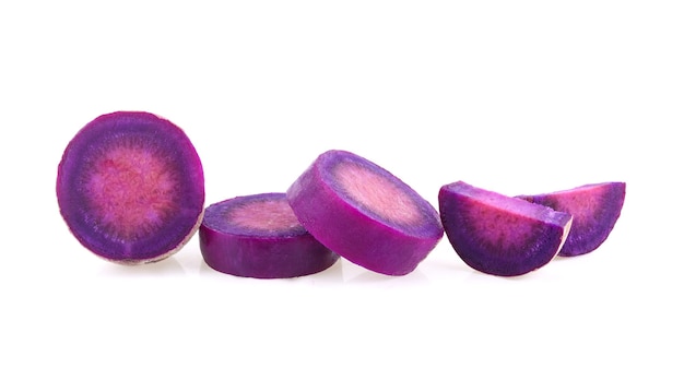 Purple sweet potato isolated