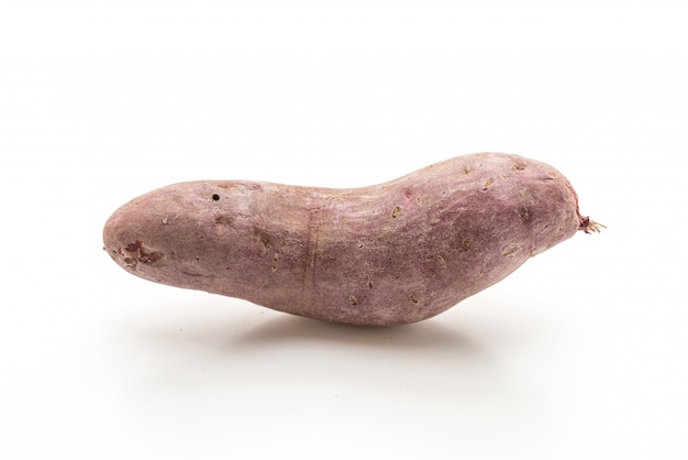 purple sweet potato on white background