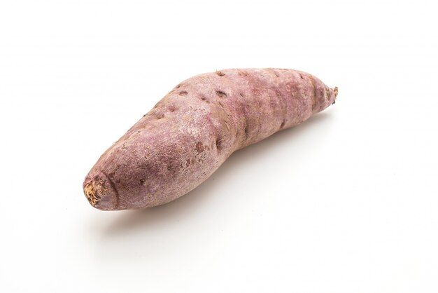 purple sweet potato on white background