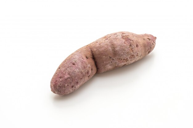 purple sweet potato on white background