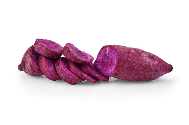 白地に紫芋