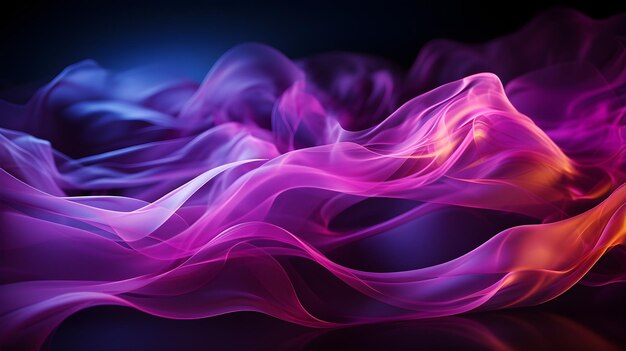 Purple swirls of smoke on a black background