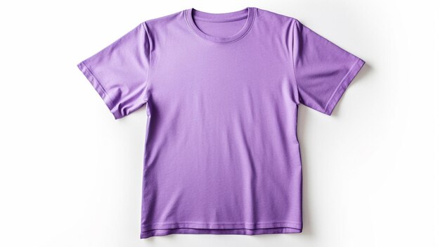 Photo purple t shirt on a white background generative ai