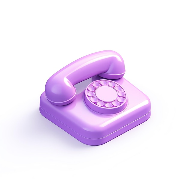 Premium AI Image | a purple telephone with a round rotary dial