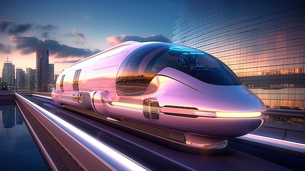 Premium Photo  Hyperloop transportation vacuum tube trains high