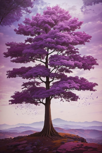 purple treepurple tree hd background