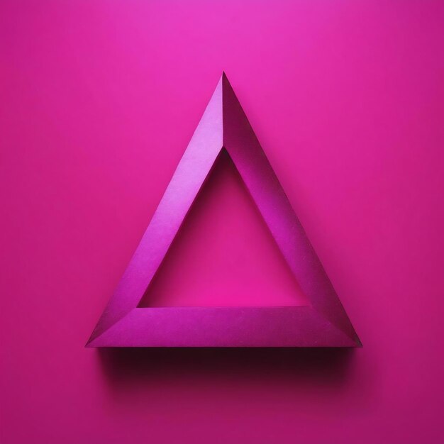 Photo purple triangle on shocking pink background