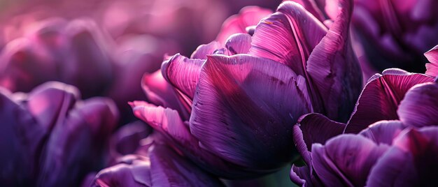 Purple Tulip Petals CloseUp