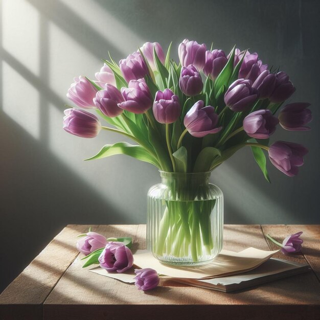 purple tulips