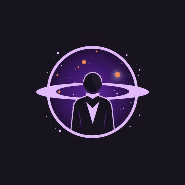 Foto purple universe een charmant minimalistisch en uniek modern logo geïnspireerd door chermayeff geismar in