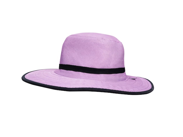 Photo purple vintage cloth hat isolated on white