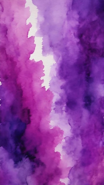 Purple violet brush strokes watercolor abstract background