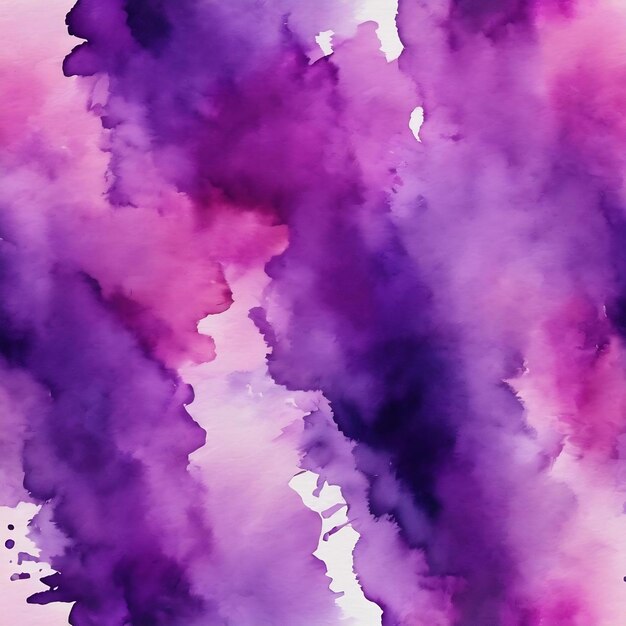 Purple violet brush strokes watercolor abstract background