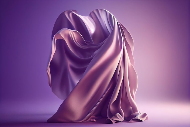 Photo purple violet silk flowing