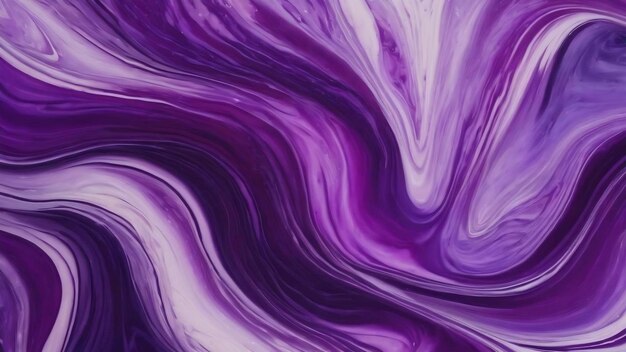 Purple and violet wave swirls fluid art marble effect background or texture