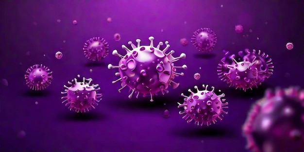 Purple virus design background