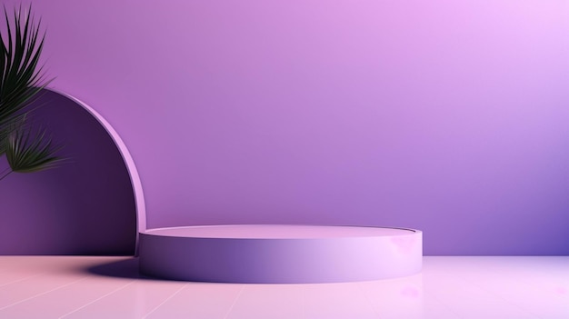 A purple wall with a purple background and a purple bowl on the floor.