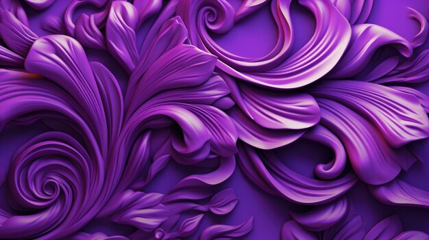 Purple wallpaper with a purple background and a swirl of flowers