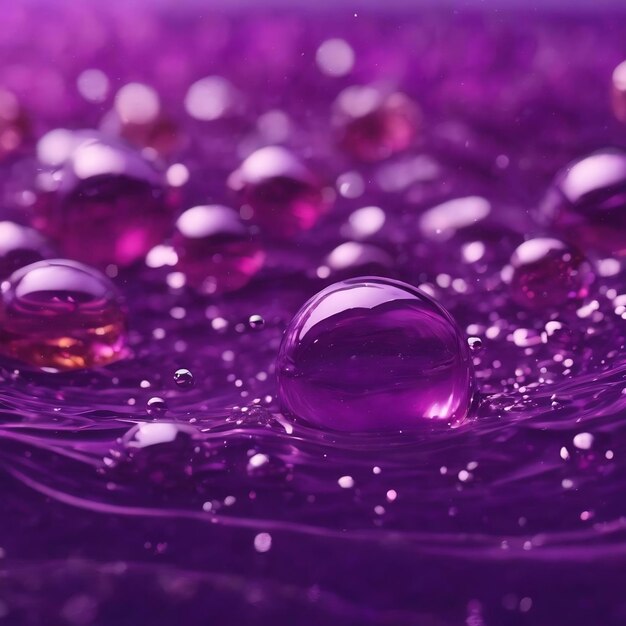 Purple water with bubbles