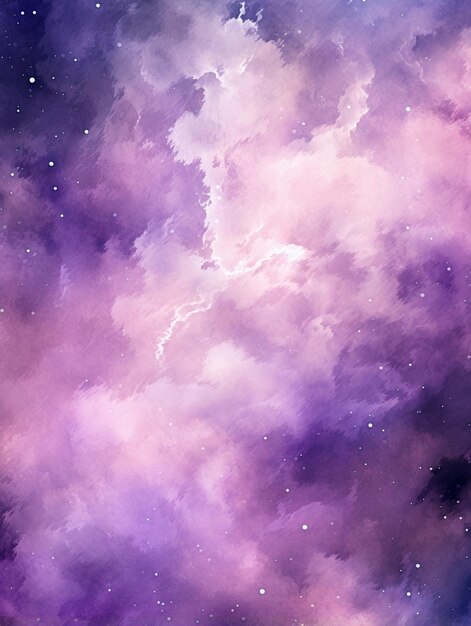 Purple watercolor galaxy background