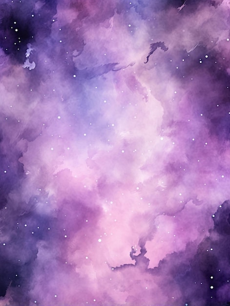 Purple watercolor galaxy background