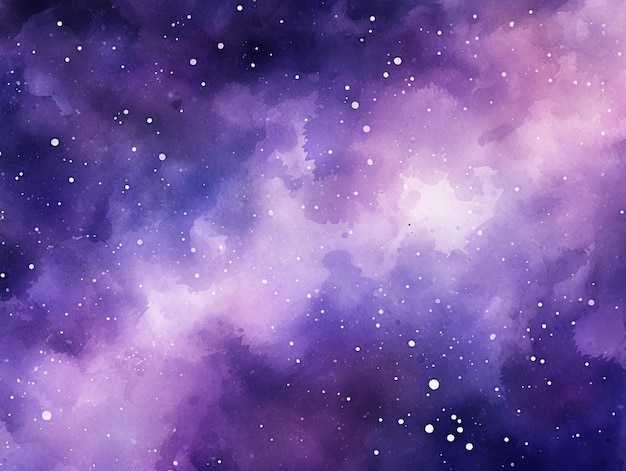 Purple watercolor galaxy background