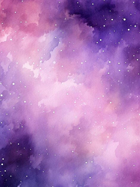 Purple watercolor galaxy background