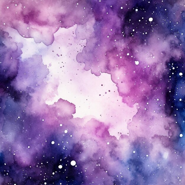 Photo purple watercolor galaxy background