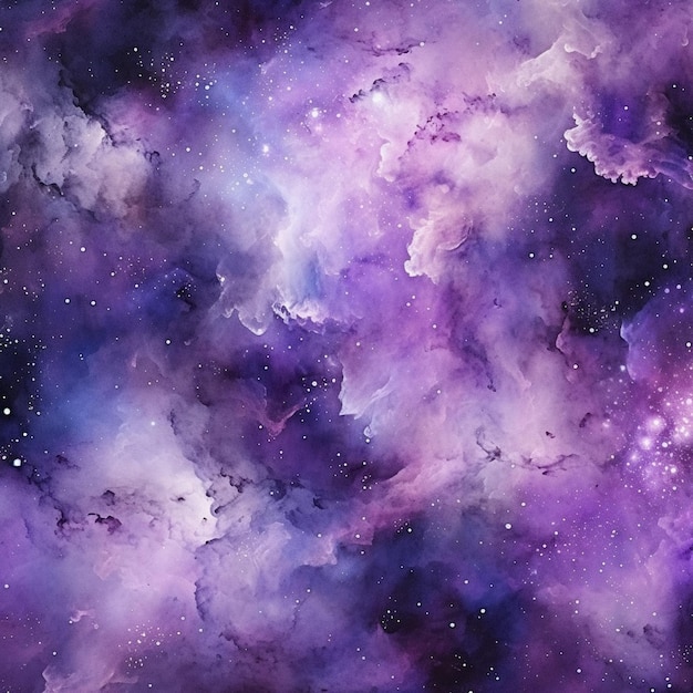 Photo purple watercolor galaxy background
