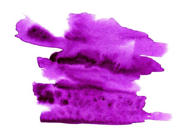 Photo purple watercolor shape isolated on white w