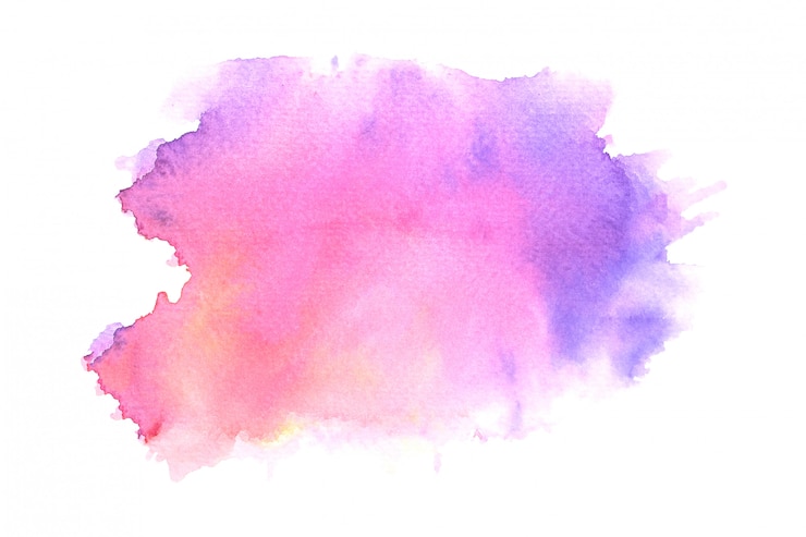 Photo purple watercolor stain paint stroke background 