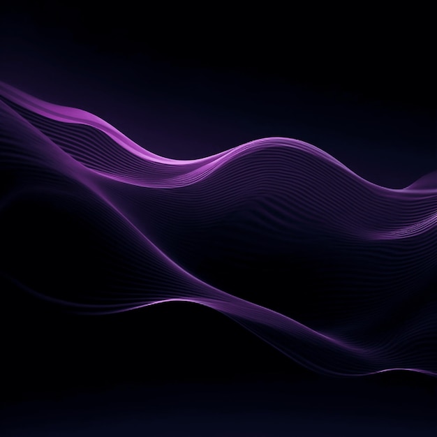 黒の背景に紫色の波