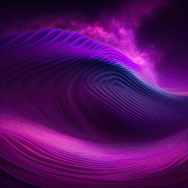 Purple waves abstract background