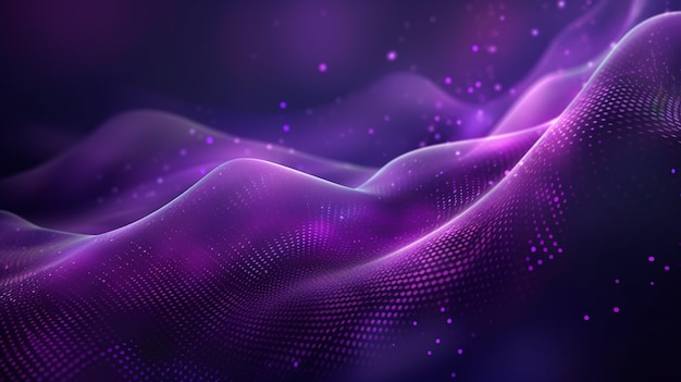 Photo purple waves on a dark background