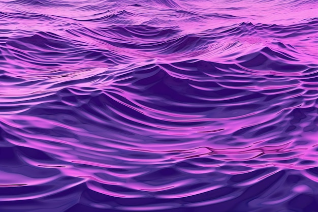 Purple waves on the water with the light reflecting on them