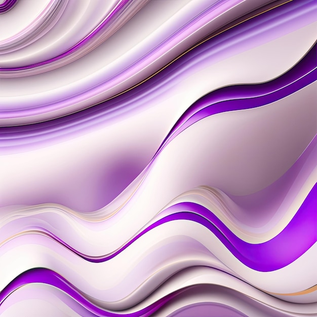 Purple Waves on White