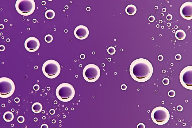 purple wet background / raindrops for overlaying on window, weather, background drops of rain water on glass transparent