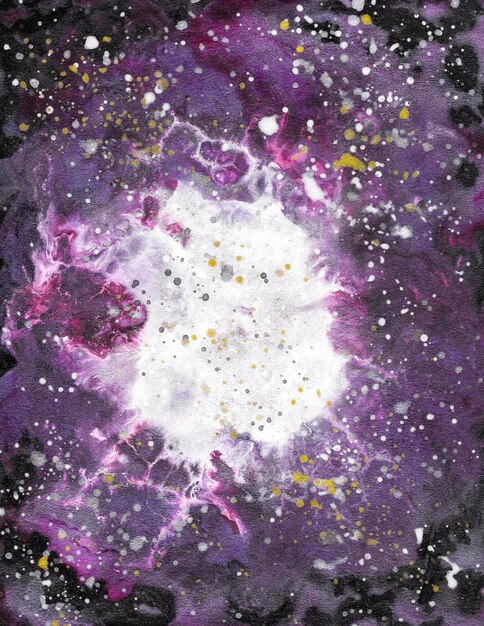 Premium Photo | A purple and white abstract galaxy painting