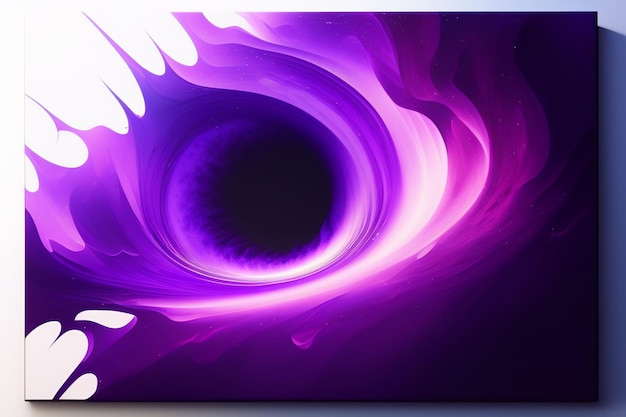 Фиолетово-белый фон с фиолетовым завитком посередине.
