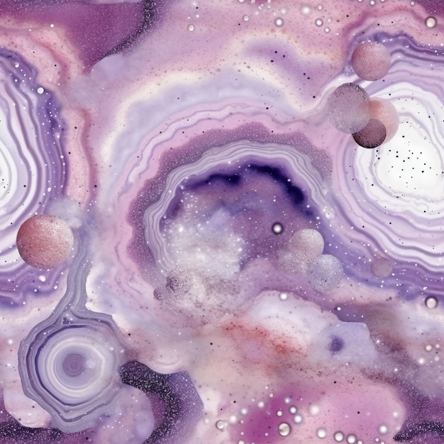 Purple and white marble with a lot of bubbles and bubbles generative ai