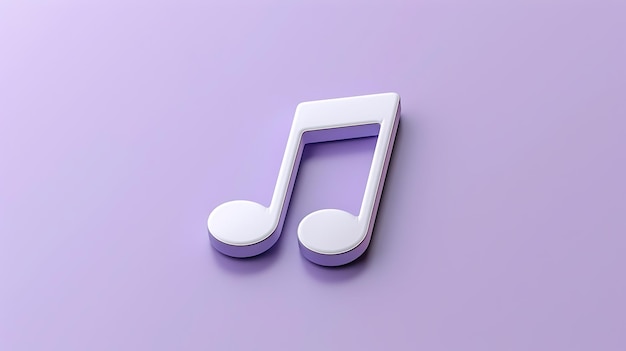 a purple and white music notes sticker on a purple background
