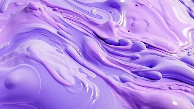 A purple and white paint background with a purple swirl.