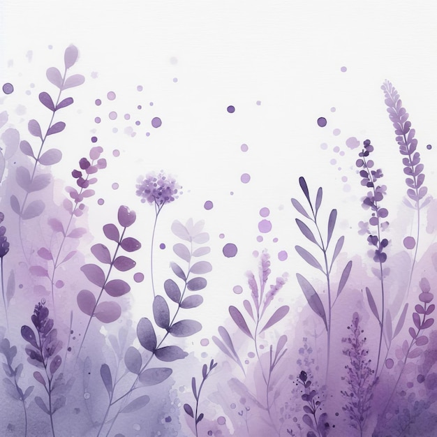фиолетовая и белая картина фиолетовых цветов и листьев