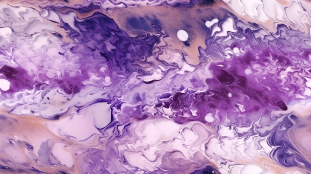 A purple and white painting with the words'purple'on it