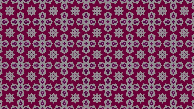 a purple and white pattern with the image of a snowflake.