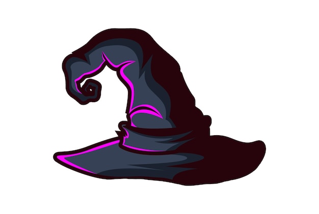 Purple wizard hat cartoon warlock hat mystery cap art