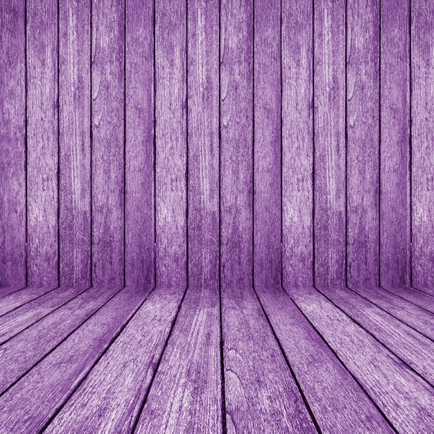 Purple wood perspective background for room interior