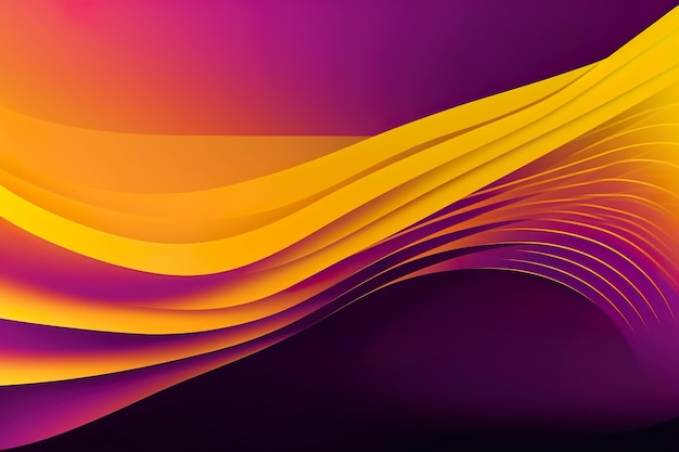 A purple and yellow background with a wavy design.