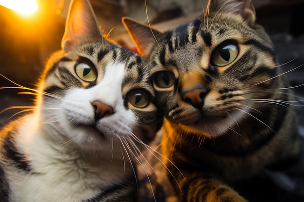 Purrfect Pair Cats Capture Moments