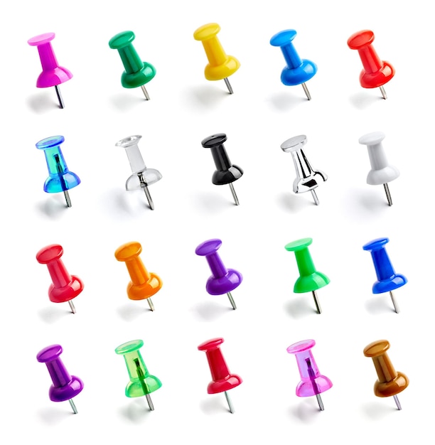 Push pin paper clip thumbtack note office